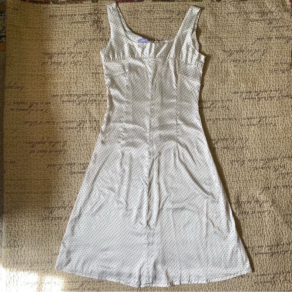 Silk-like Vintage Midi Slip Dress